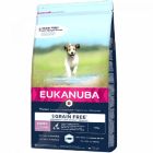 Eukanuba Grain Free Puppy Junior Small e Medium Breed con Salmone per Cane 12 kg