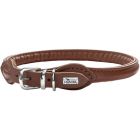 Hunter Collier Round & Soft pour chien marron - La Compagnie des Animaux