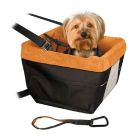 Kurgo Skybox Booster Seggiolino rialzo auto per cane nero e arancio