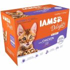 IAMS Delights Poulet en sauce chaton 12 x 85 grs - La Compagnie des Animaux