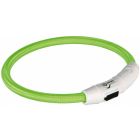 Trixie Collier Lumineux Safer Life USB Flash vert pour chien M-L