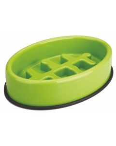 M-pets Fishbone gamelle anti-glouton ovale verte