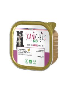 Canichef Terrina Bio Pollame Senza Cereali  per Cane 9 x 300 g
