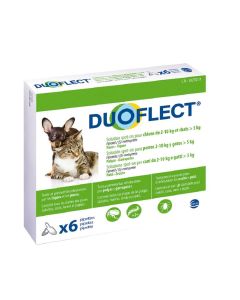 Duoflect Chien 2-10 kg et chat > 5kg 6 pipettes - 12 mois