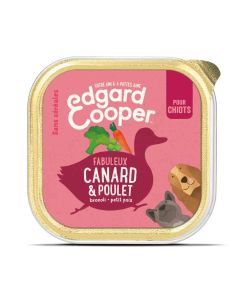 Edgard & Cooper Barquette Poulet & Canard Chiot 11 x 150 g- La Compagnie des Animaux