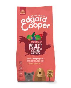 Edgard & Cooper Croquettes Poulet frais & Saumon norvégien sans céréales Chien Senior 7 kg- La Compagnie des Animaux