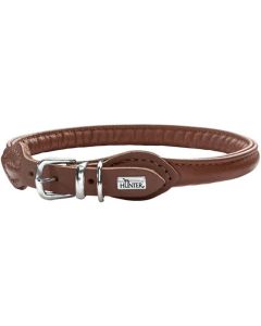 Hunter Collier Round & Soft pour chien marron - La Compagnie des Animaux