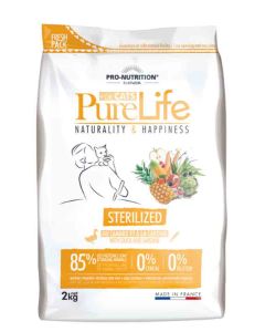 PureLife Croquettes Chat Sterilized 2 kg- La Compagnie des Animaux