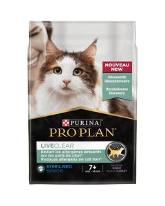 Purina Proplan Cat LiveClear Sterilised Senior 7+ - La Compagnie des Animaux