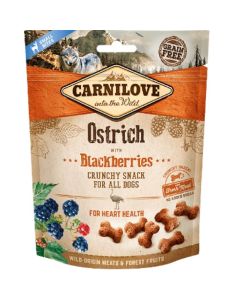 Carnilove Crunchy Snack Autruche & Mûres chien - La Compagnie des Animaux