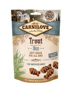 Carnilove Friandises Semi-Humides Truite & Aneth chien - La Compagnie des Animaux